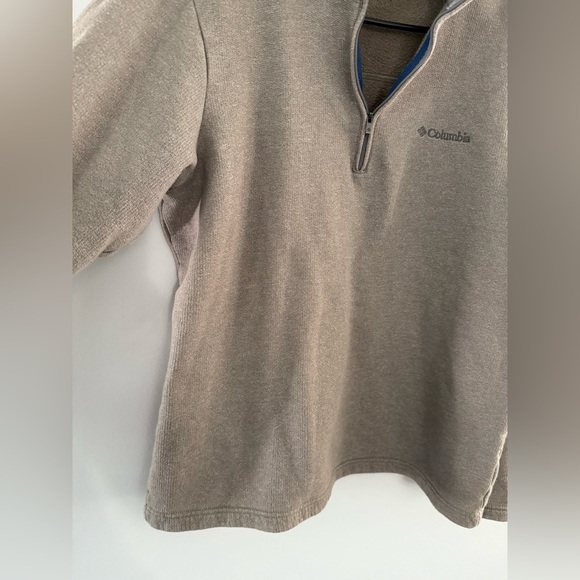 Columbia Outdoor Quarter Zip Pullover Sweatshirt Brown Size S M Unisex - Picture 4 of 7